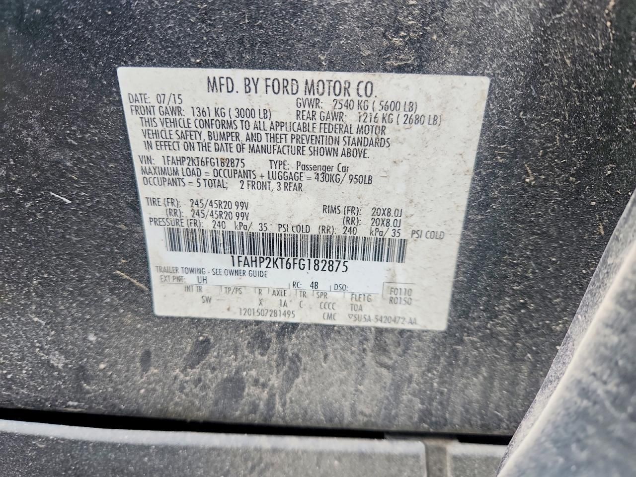 2015 Ford Taurus sho