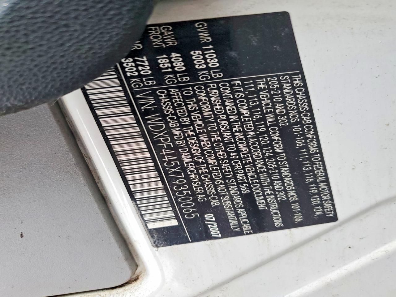 2007 Dodge Sprinter box Truck