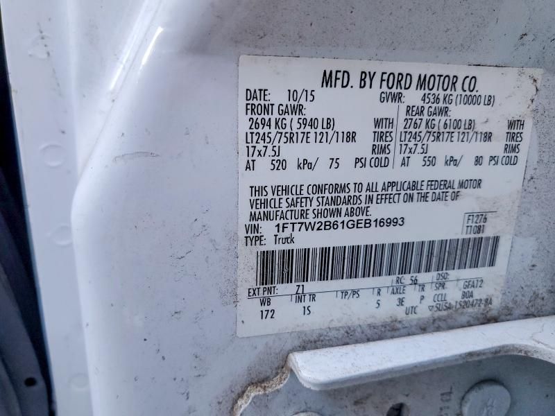 2016 Ford F250 Super Duty Utility / Service Truck