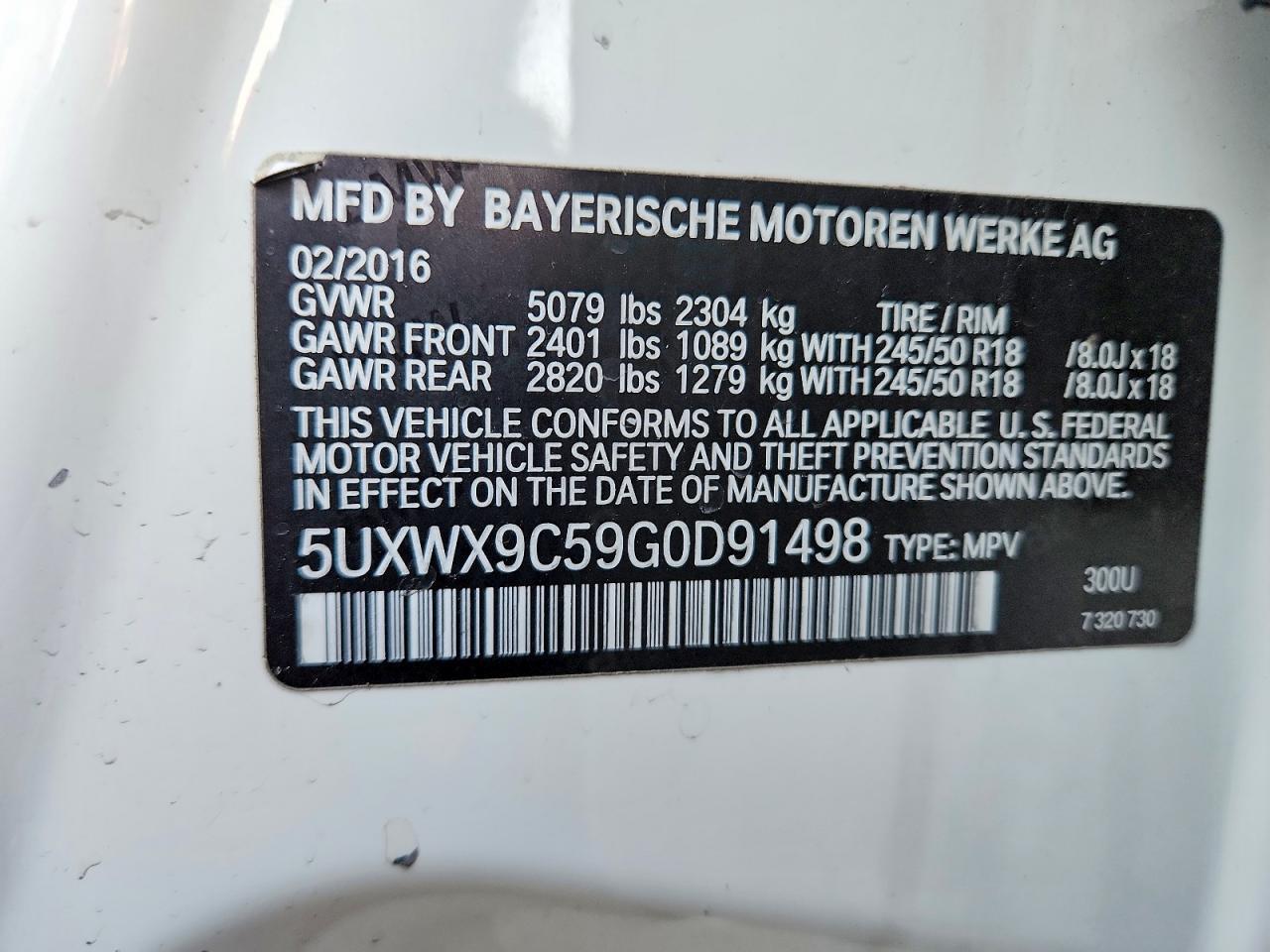2016 BMW X3 Xdrive28i