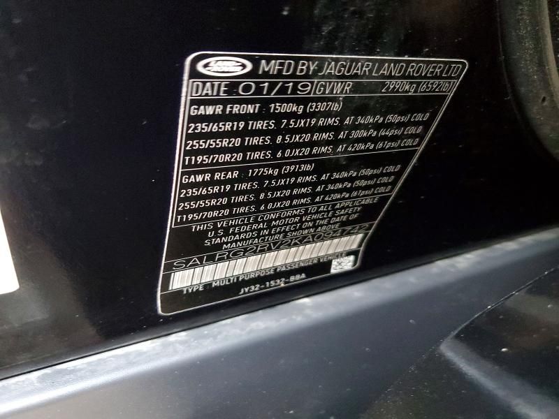 2019 Land Rover Discovery se