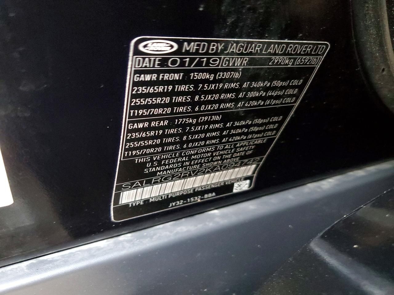 2019 Land Rover Discovery se