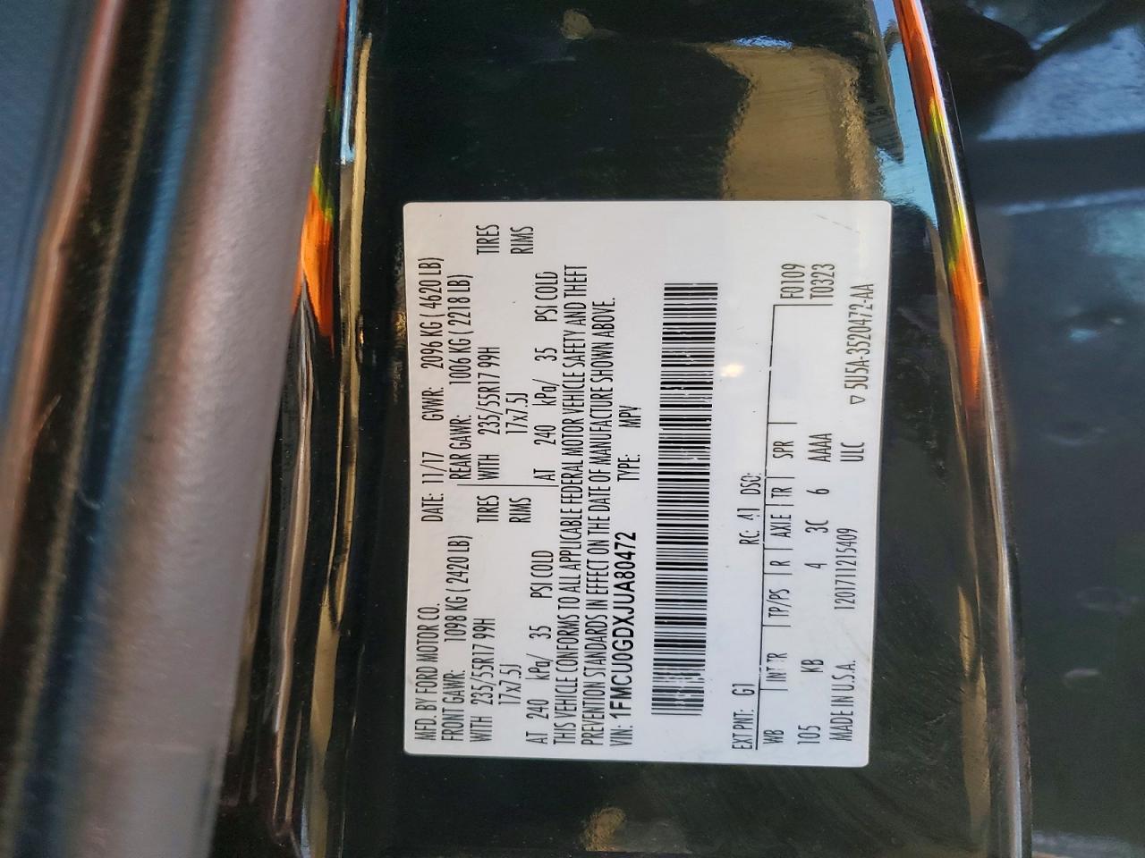 2018 Ford Escape se
