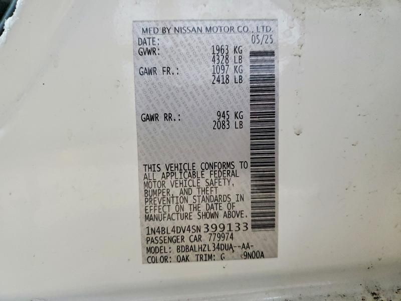 2025 Nissan Altima sv