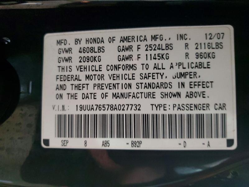 2008 Acura Tl Type s