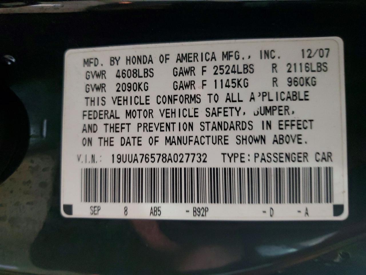 2008 Acura Tl Type s