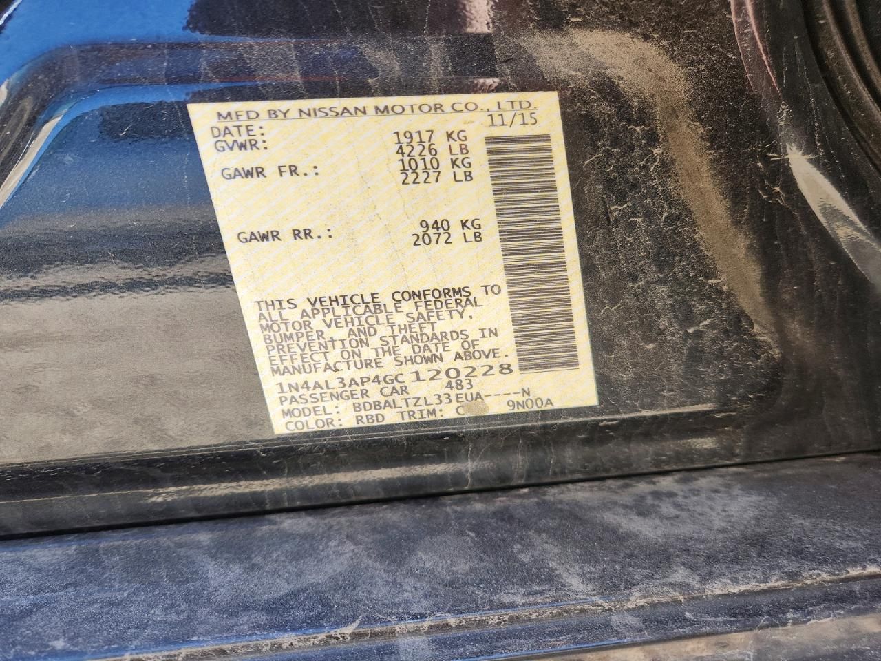 2016 Nissan Altima 2.5