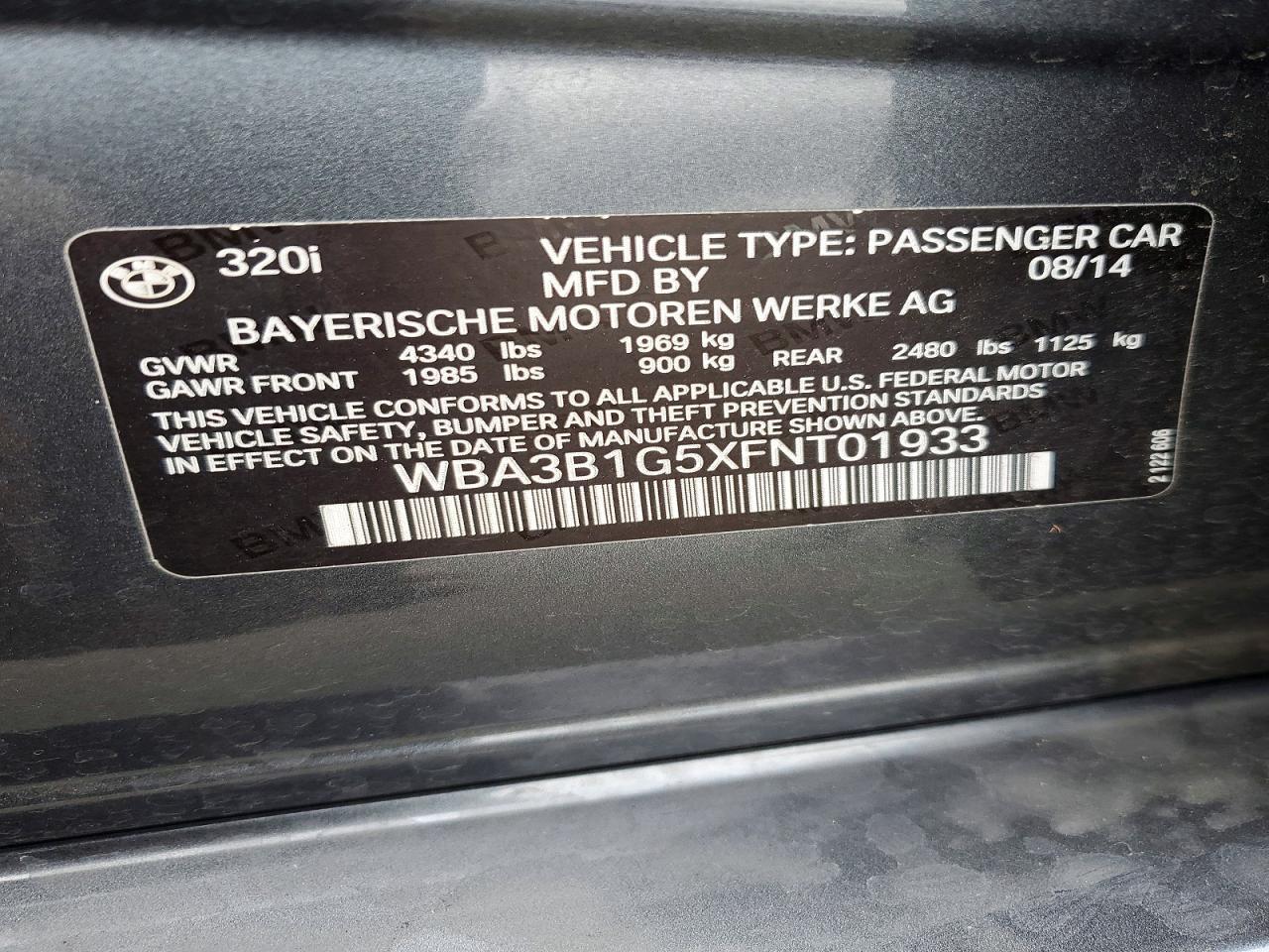 2015 BMW 320 i