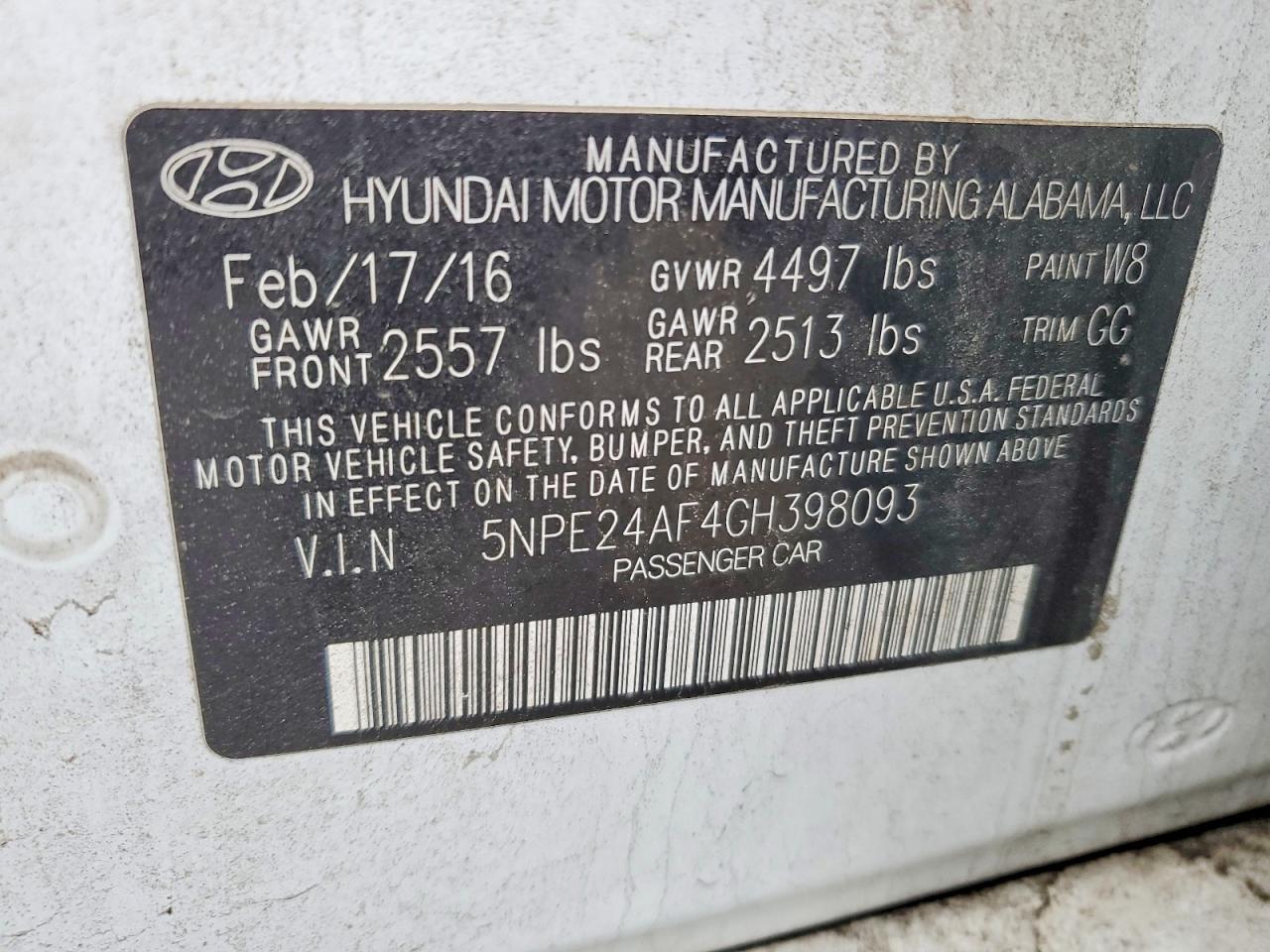2016 Hyundai Sonata se