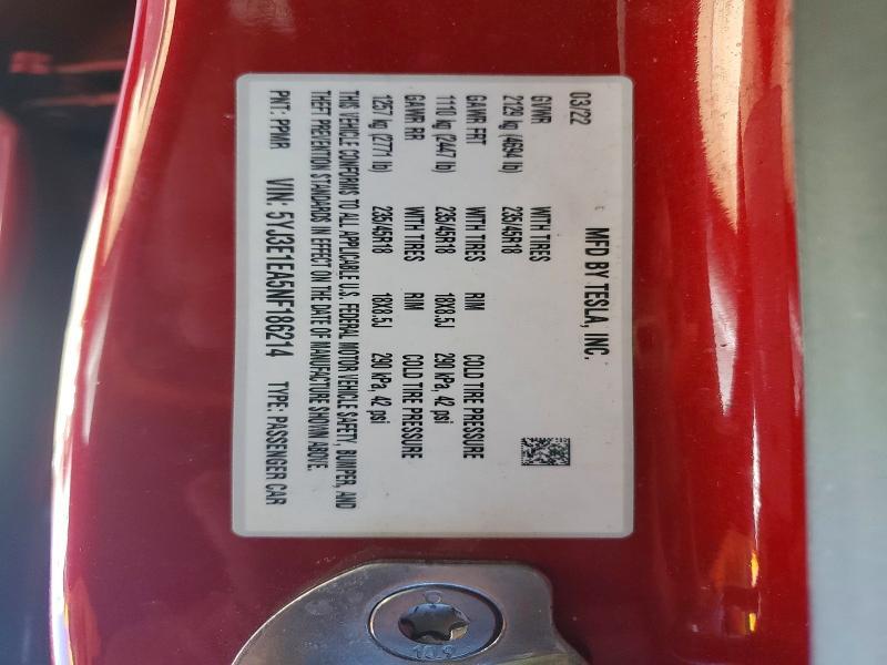 2022 Tesla Model 3