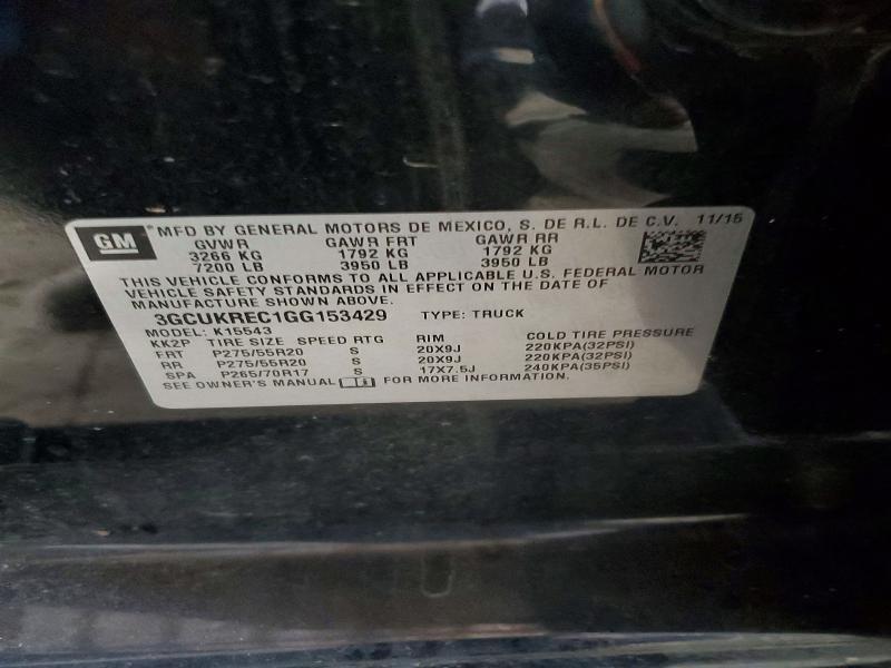 2016 Chevrolet Silverado K1500 lt