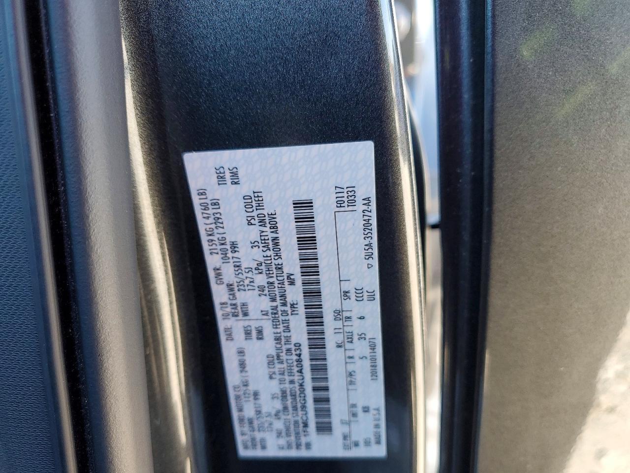2019 Ford Escape se