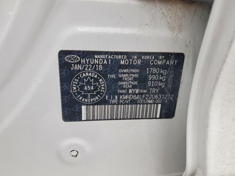 2018 Hyundai Elantra sel