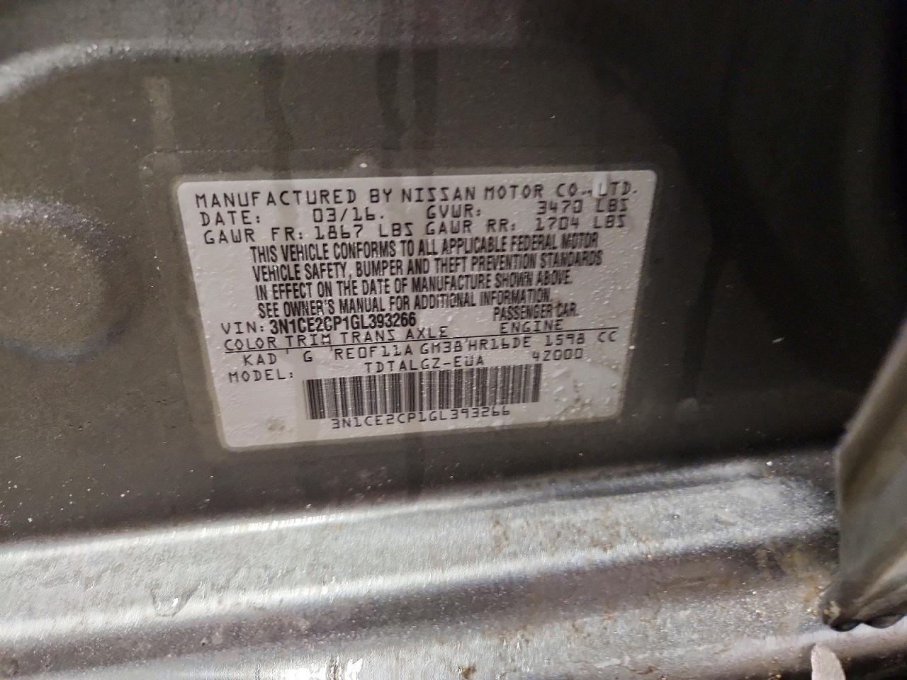 2016 Nissan Versa Note sr