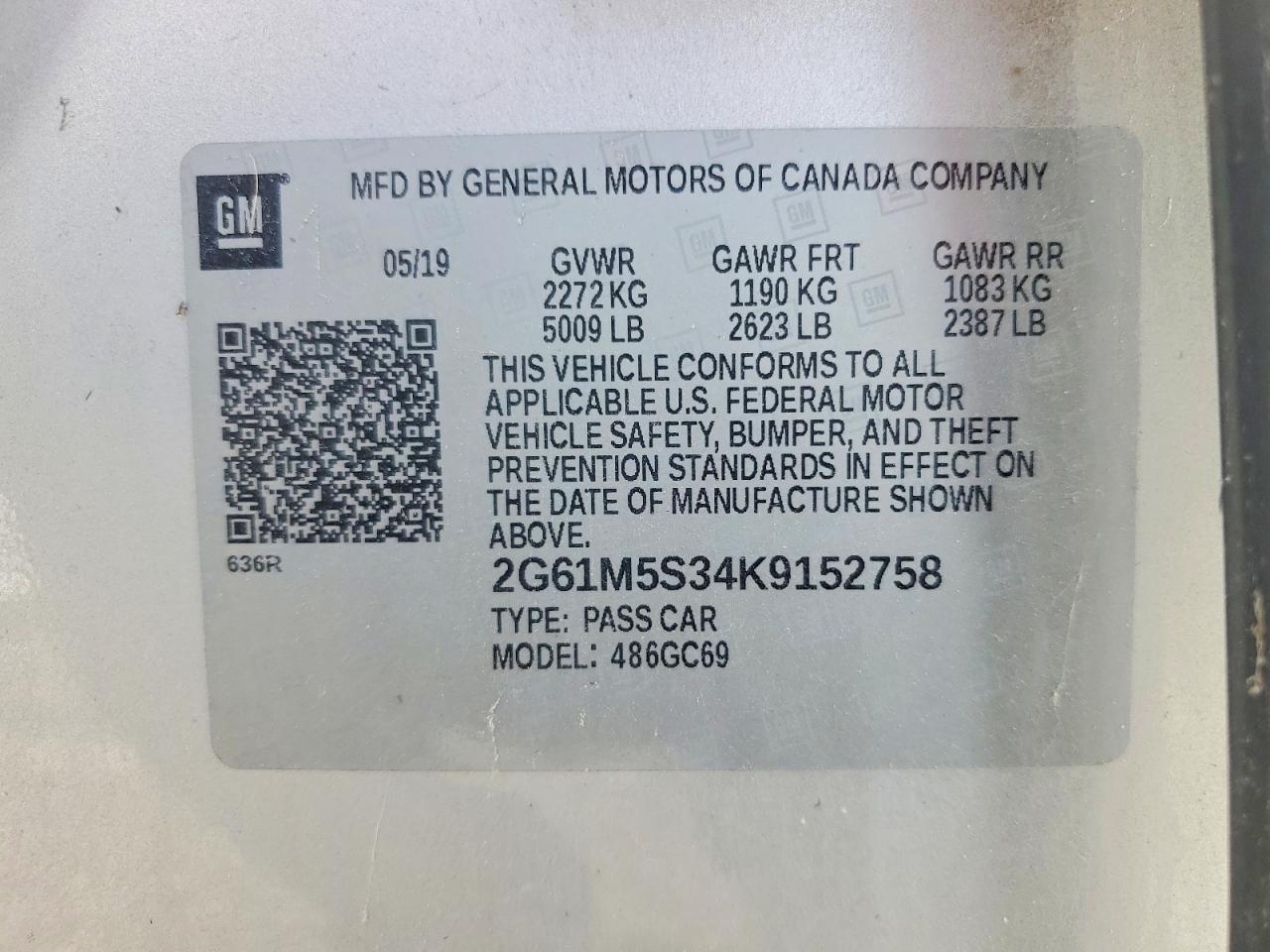 2019 Cadillac Xts Luxury