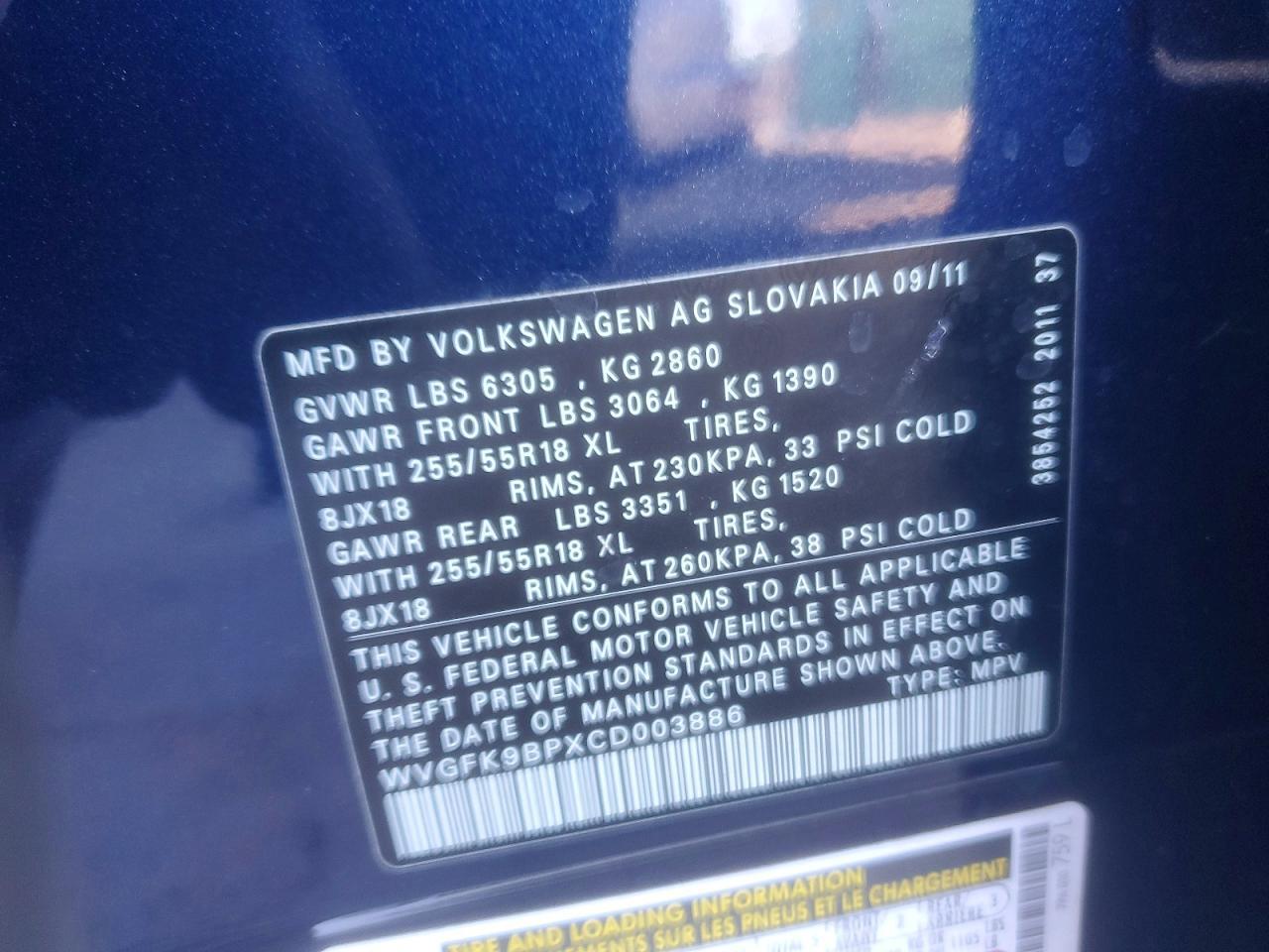 2012 Volkswagen Touareg