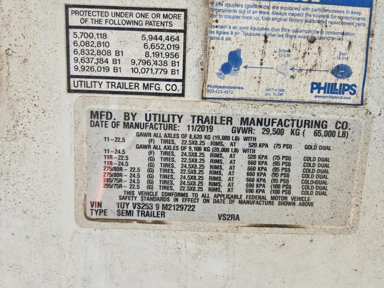 2021 Utility VS2RA Refrigerated Van Trailer