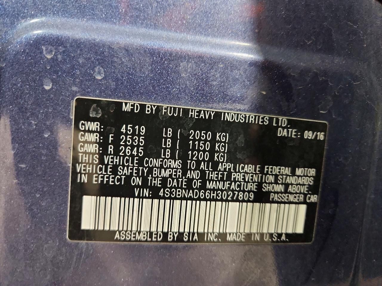 2017 Subaru Legacy 2.5i Premium