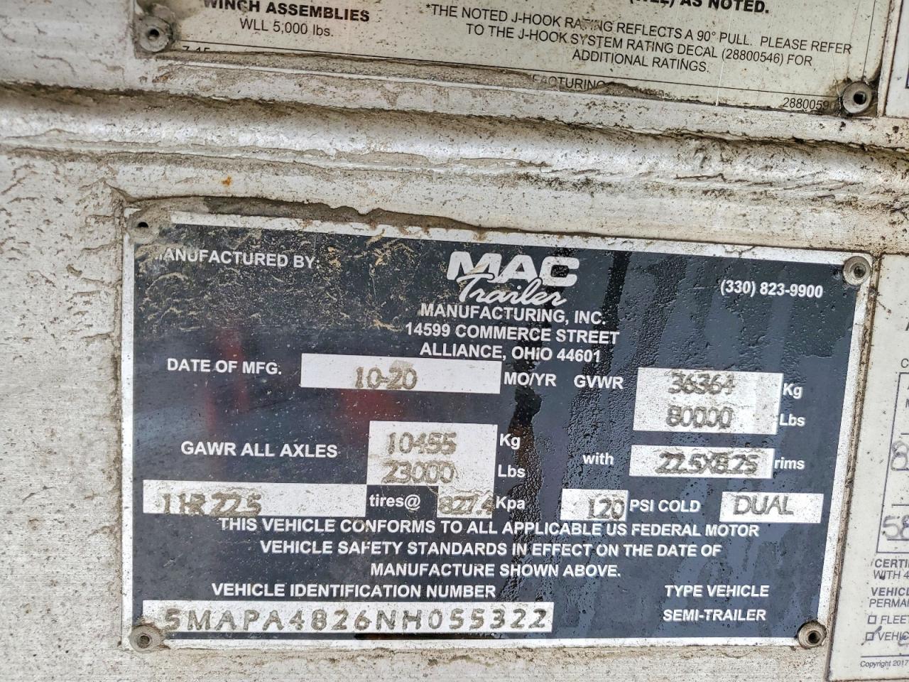 2022 MAC Flatbed Trailer