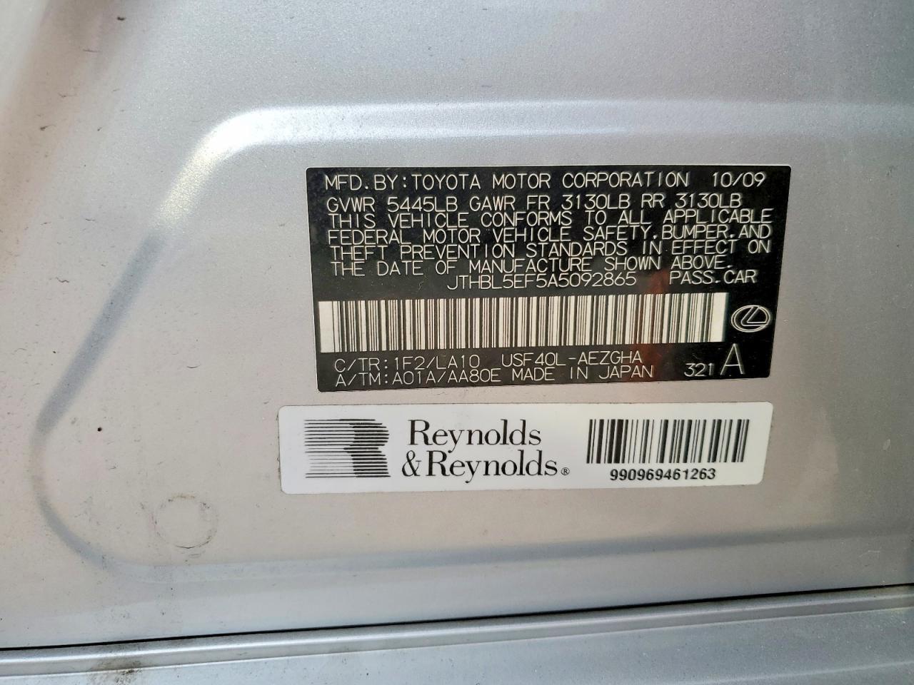 2010 Lexus Ls 460 Base