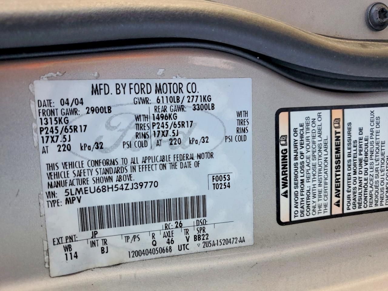 2004 Lincoln Aviator