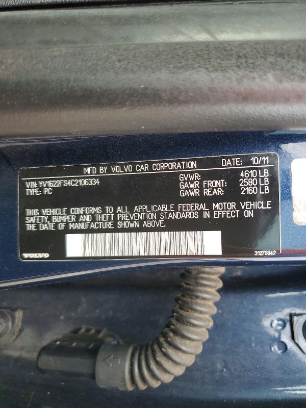 2012 Volvo S60 T5