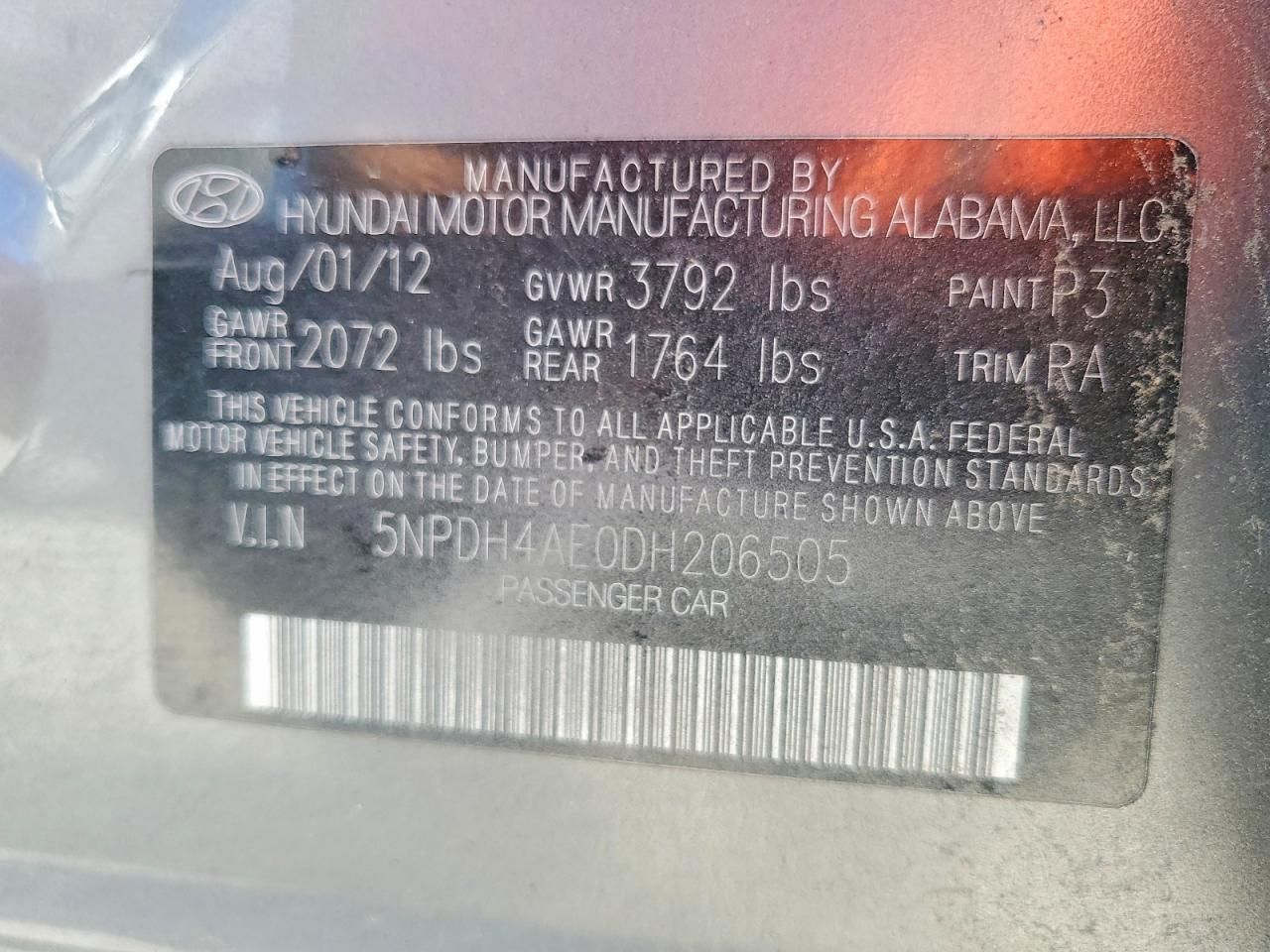 2013 Hyundai Elantra gls