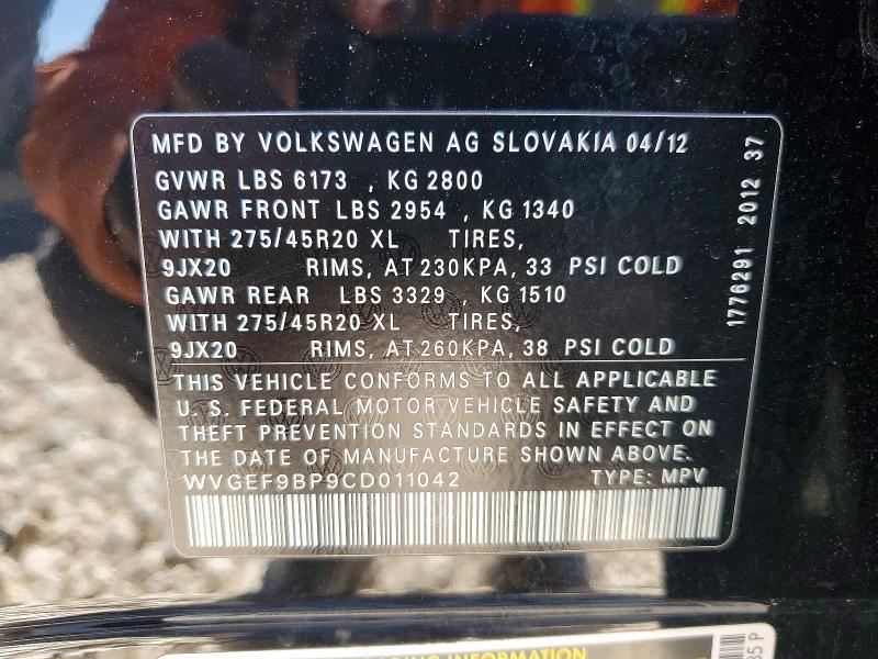 2012 Volkswagen Touareg V6