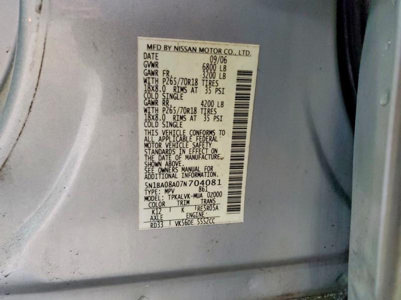 2007 Nissan Armada se ffv