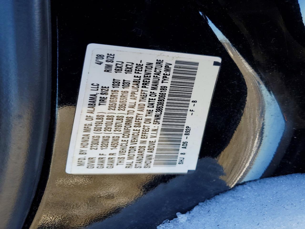 2008 Honda Odyssey exl