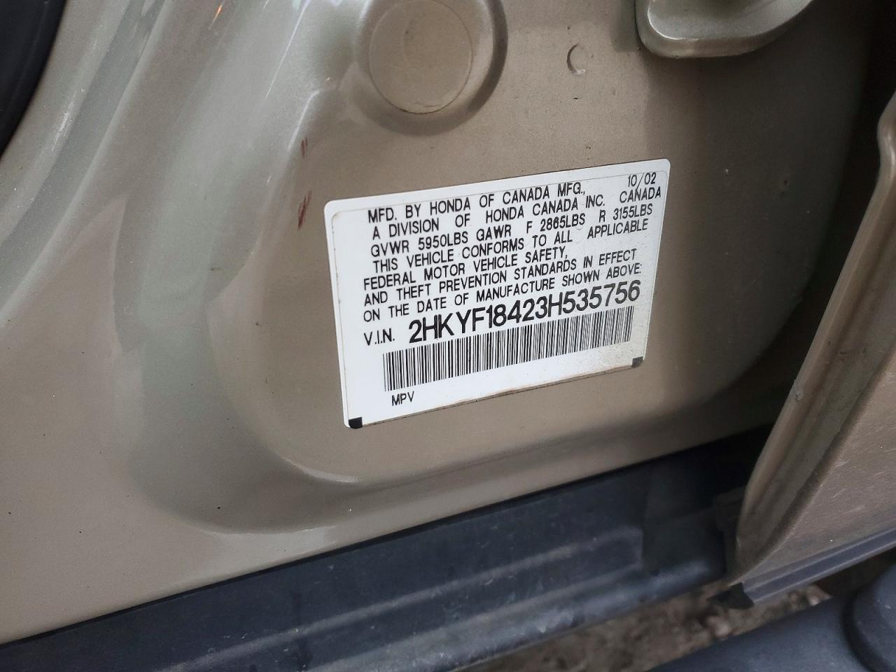 2003 Honda Pilot ex