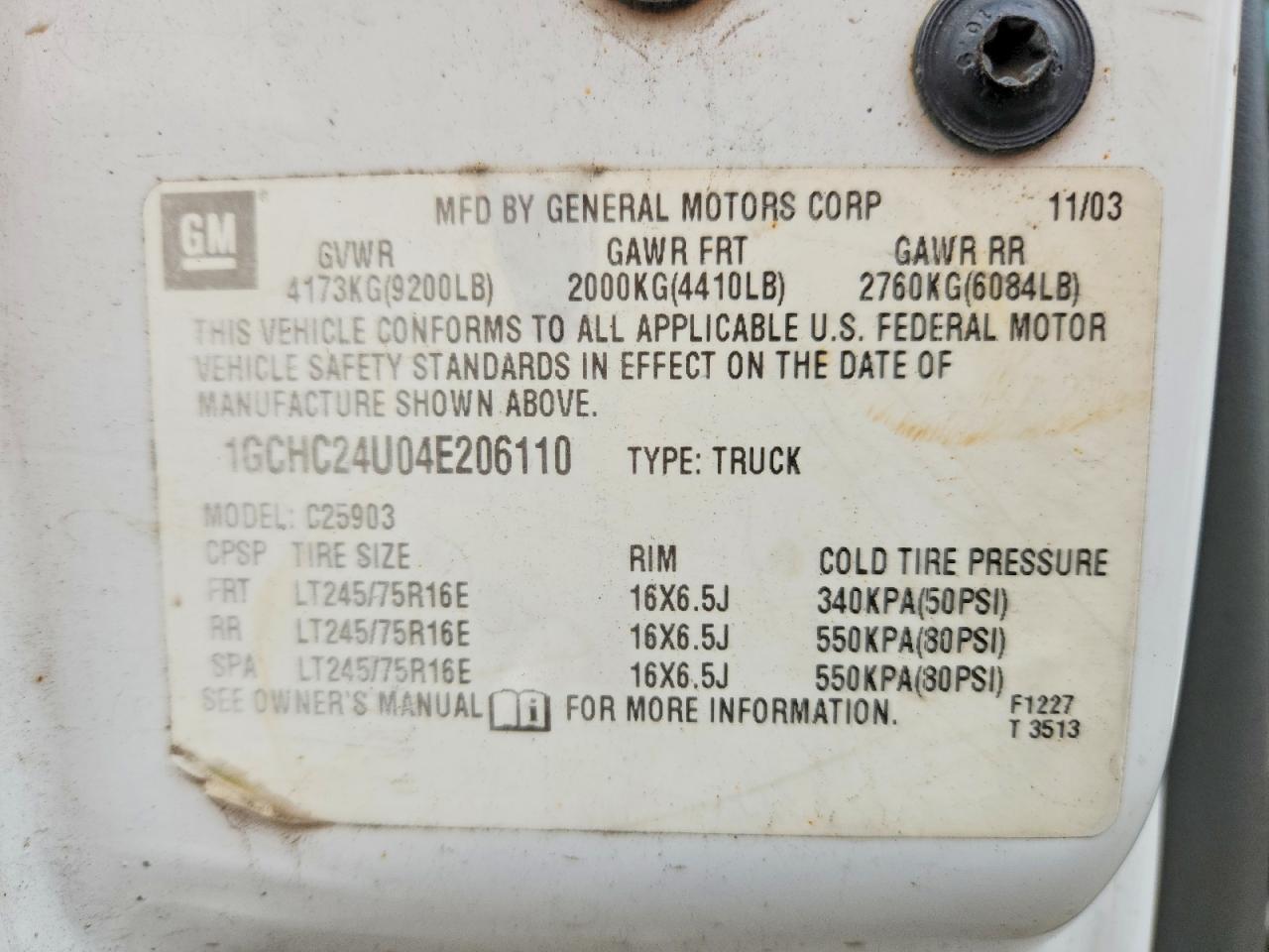 2004 Chevrolet Silverado C2500 Heavy Duty