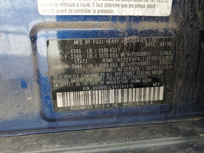 2010 Subaru Outback 2.5i Limited