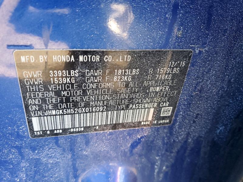 2016 Honda Fit lx