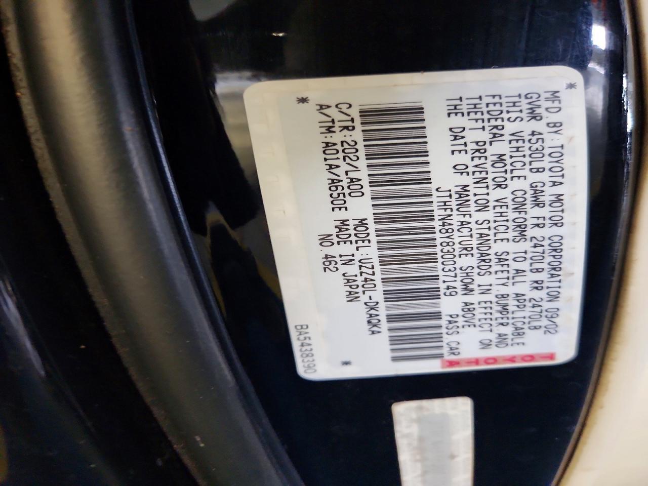 2003 Lexus Sc 430