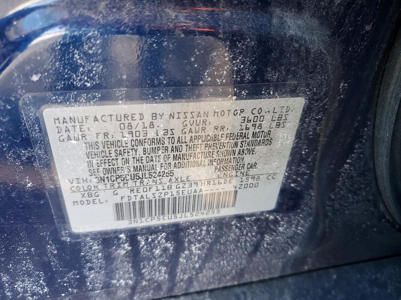 2018 Nissan Kicks s