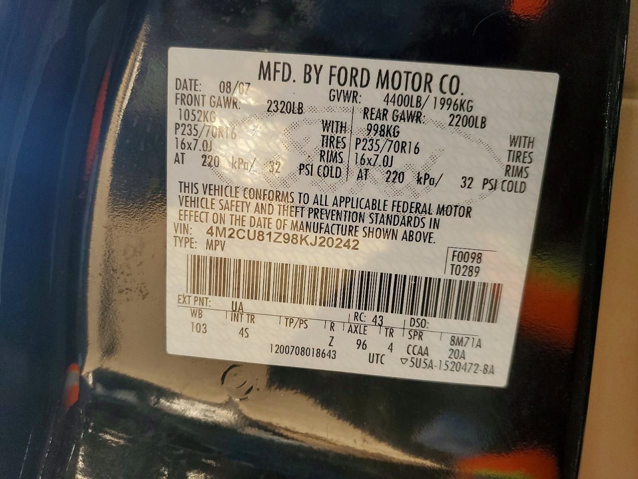 2008 Mercury Mariner