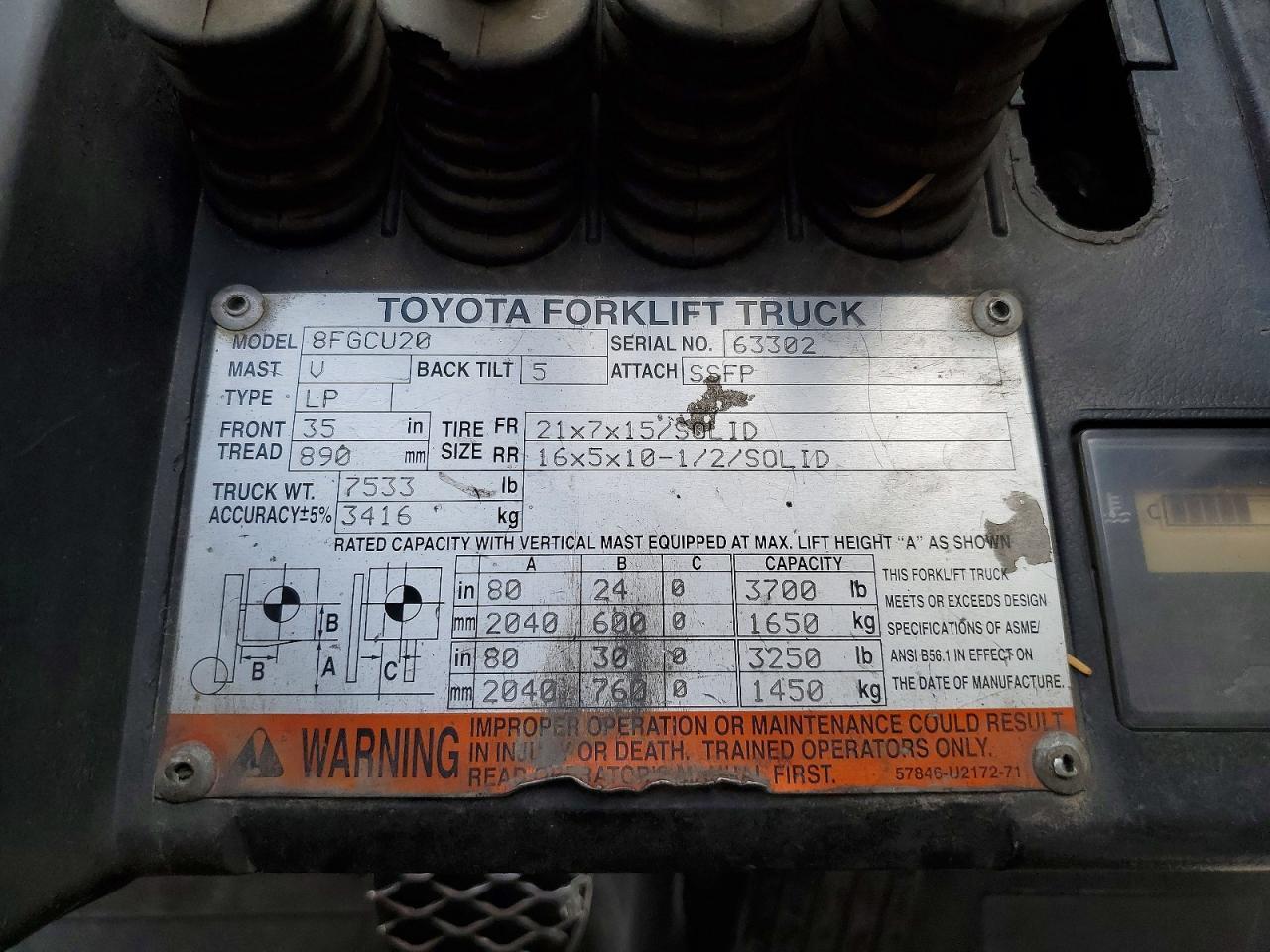 2014 Toyt Forklift