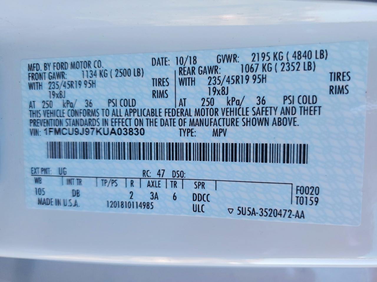 2019 Ford Escape Titanium