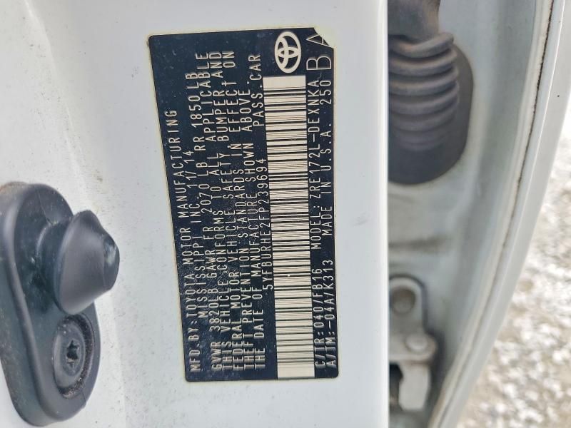 2015 Toyota Corolla le