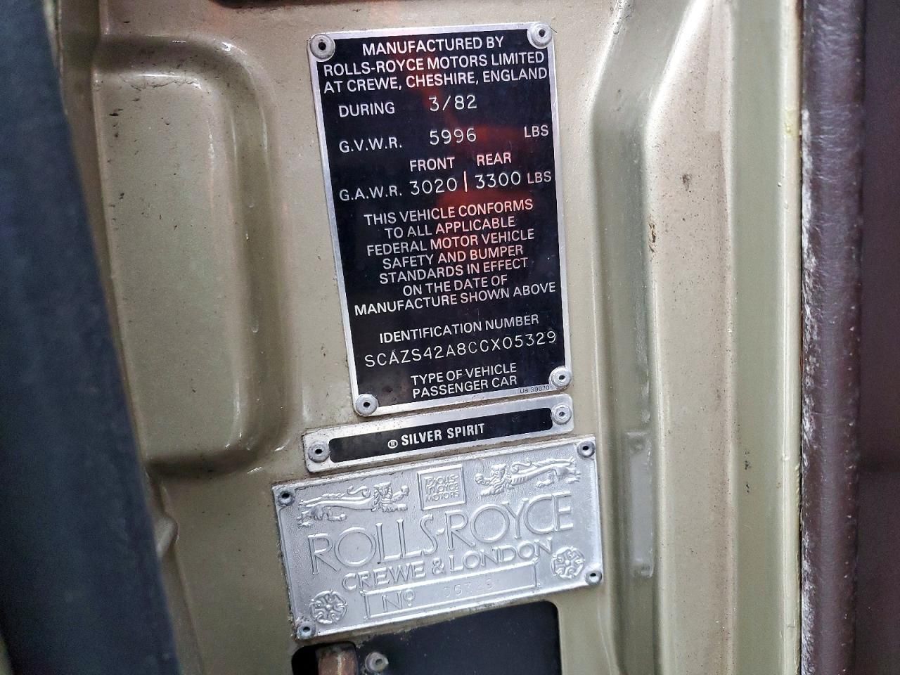 1982 Rolls-Royce Silver Spirit