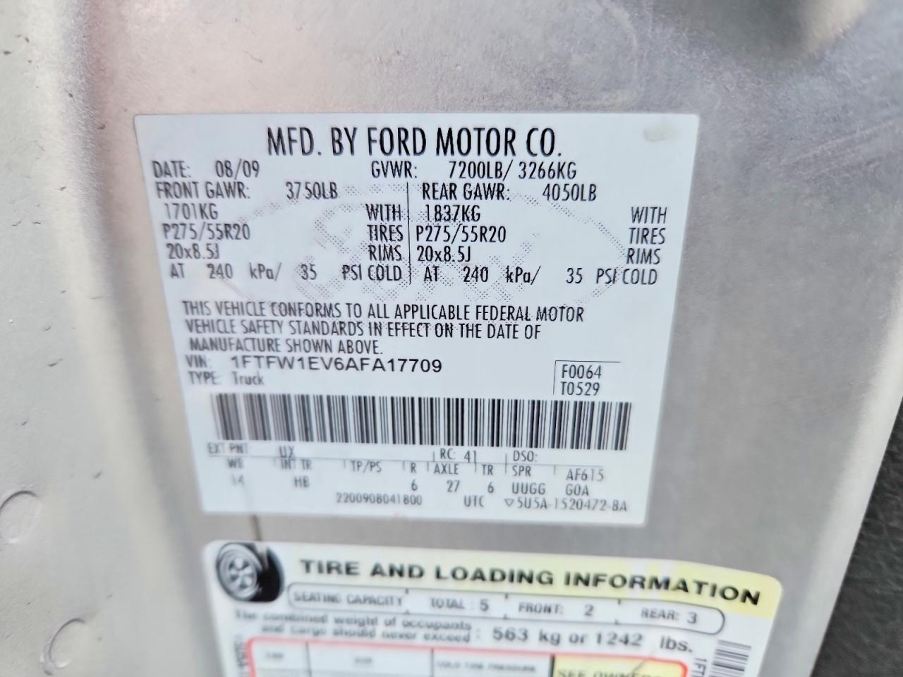 2010 Ford F150 Supercrew