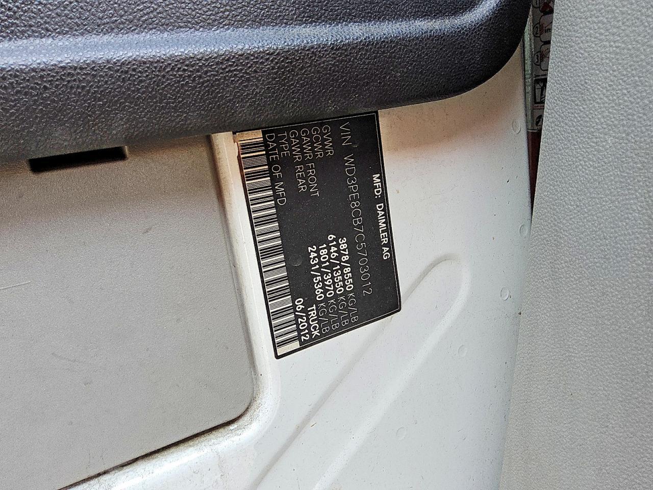 2012 Mercedes-Benz Sprinter 2500
