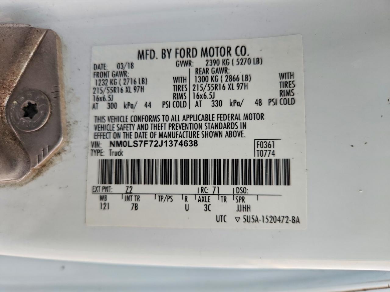 2018 Ford Transit Connect XLT