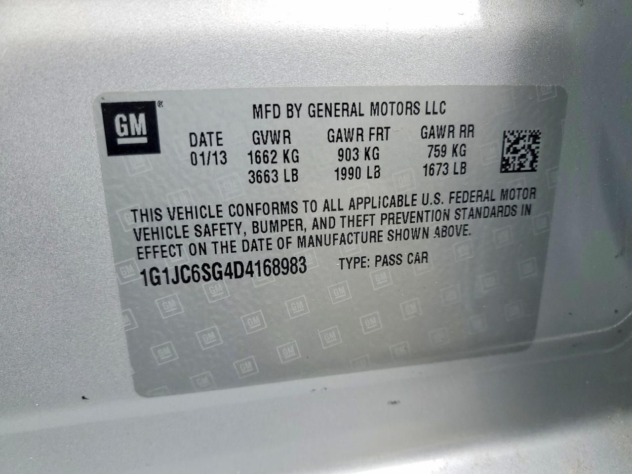 2013 Chevrolet Sonic lt