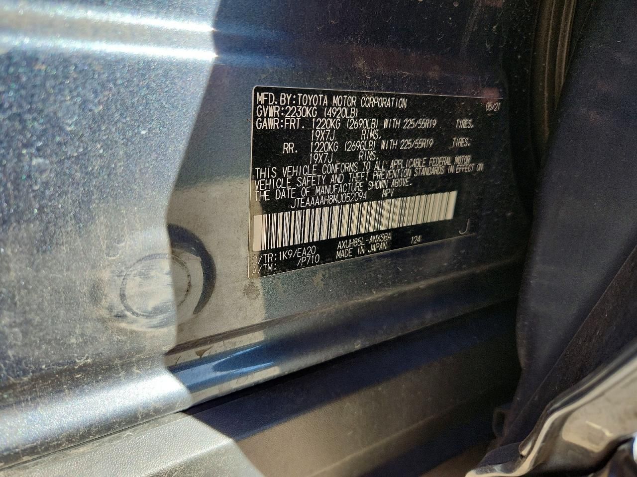 2021 Toyota Venza le