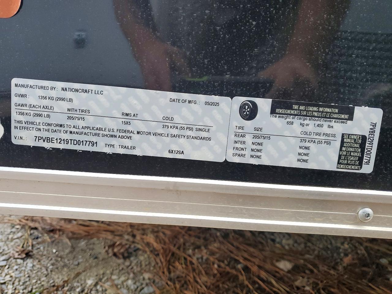 2026 Nationcraft 6X12SA Enclosed Cargo Food Trailer