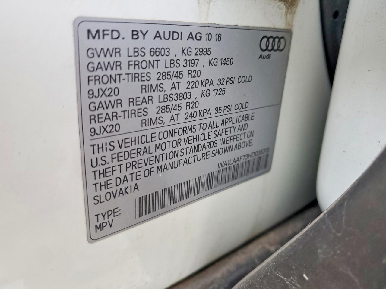 2017 Audi Q7 Premium Plus