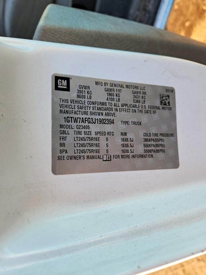 2018 GMC Savana G2500