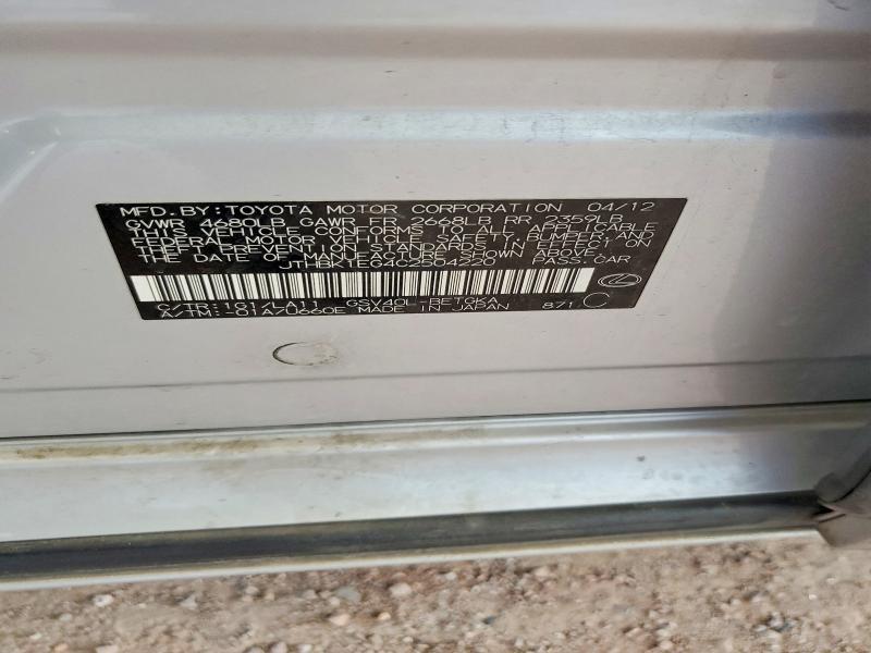 2012 Lexus Es 350 Base